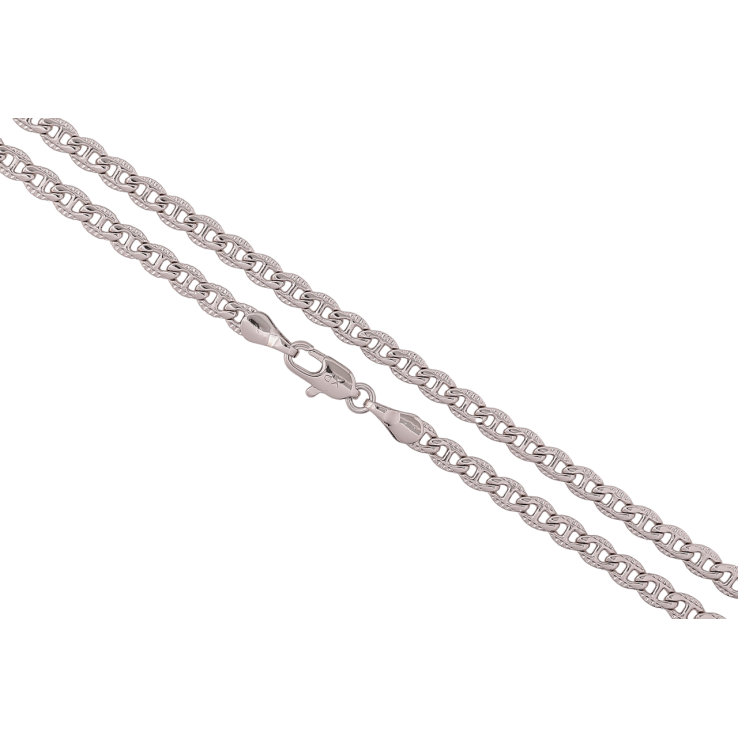 Ланцюжок Xuping Родій «Плетіння Морський ланцюг з візерунком» довжина 50см х 4мм фото №9 Ланцюжок Xuping Родій «Плетіння Морський ланцюг з візерунком» довжина 50см х 4мм фото №9