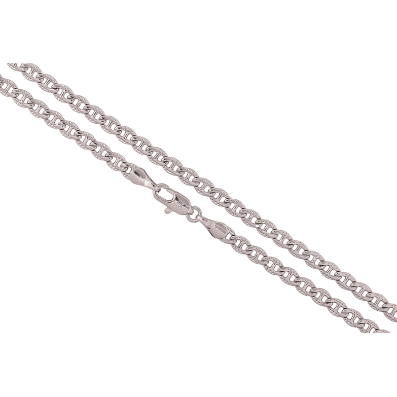 Ланцюжок Xuping Родій «Плетіння Морський ланцюг з візерунком» довжина 50см х 4мм фото №1 Ланцюжок Xuping Родій «Плетіння Морський ланцюг з візерунком» довжина 50см х 4мм фото №1