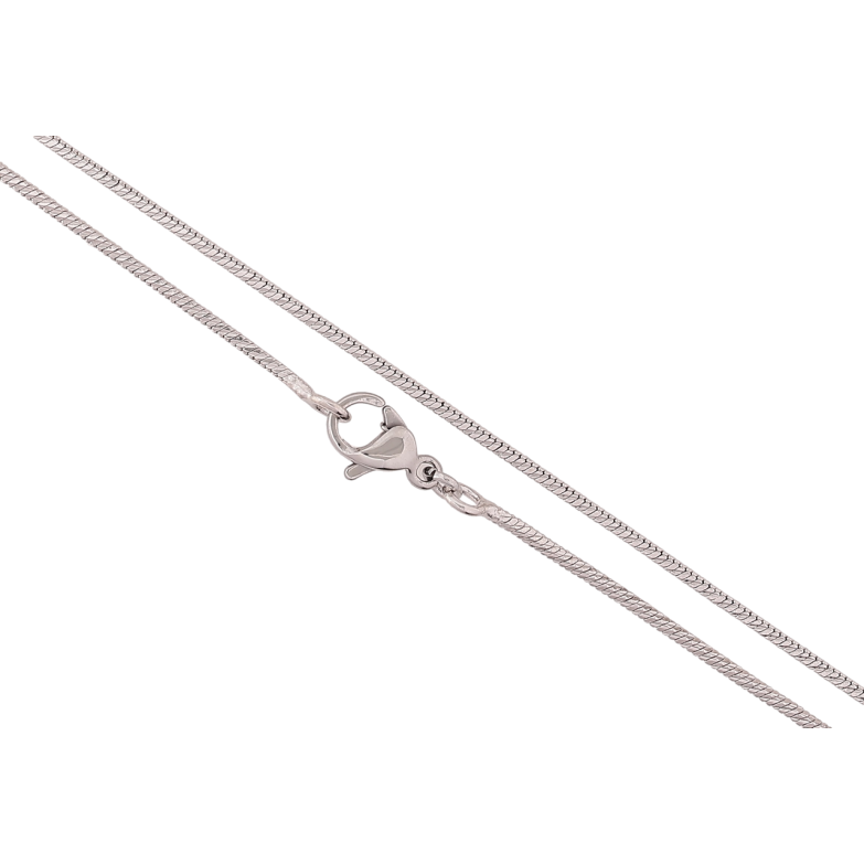 Цепочка Xuping Родий Плетение Ювелирный шнур 4-х гранный длина 45см х 1мм фото №1