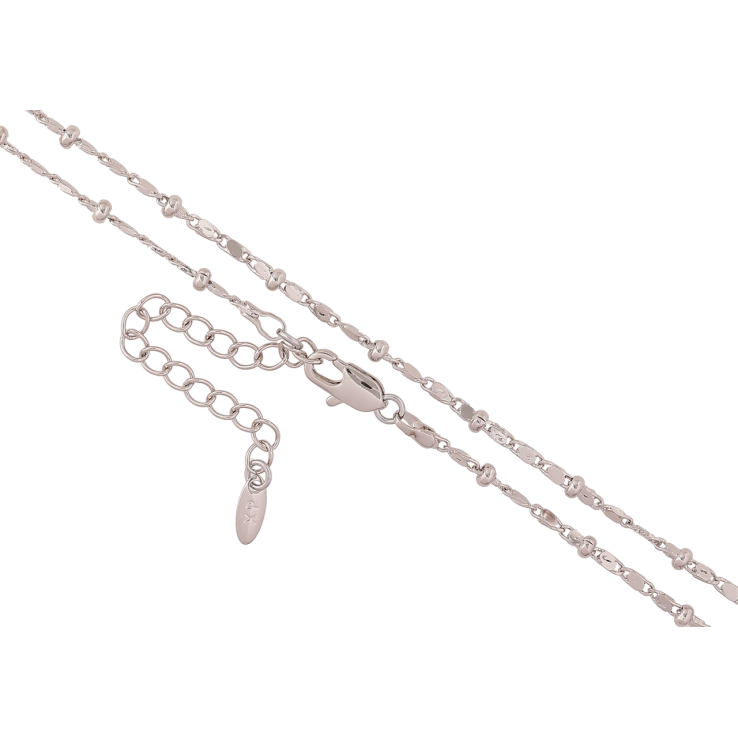 Ланцюжок Xuping Родій «Плетіння Равлик з намистинами» довжина 45-50см х 2-3мм фото №11
