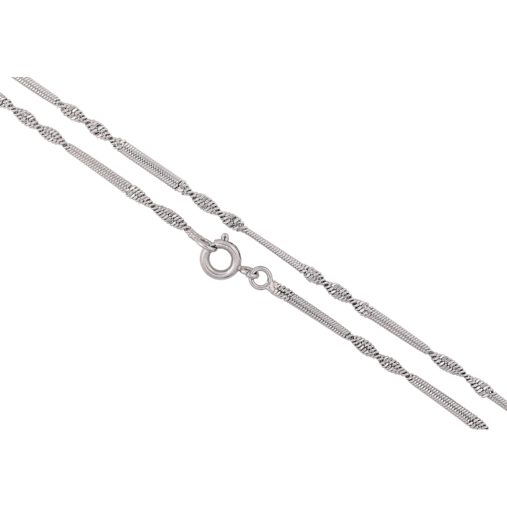 Ланцюжок Xuping Родій «Плетіння Снейк перекручений» довжина 47см х 2мм фото №18