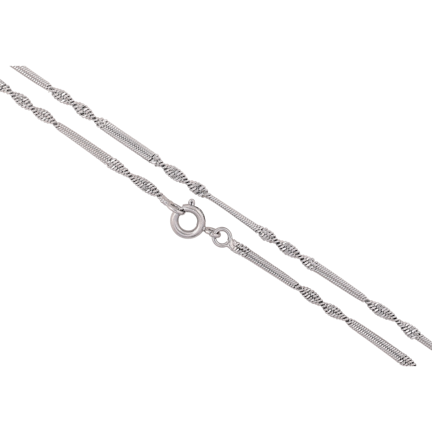 Ланцюжок Xuping Родій «Плетіння Снейк перекручений» довжина 47см х 2мм фото №1