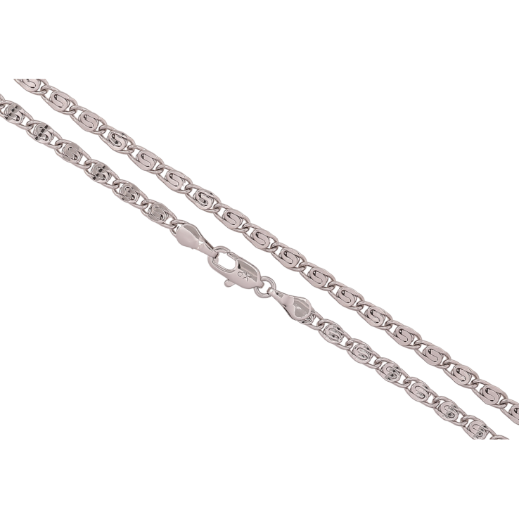 Ланцюжок Xuping Родій «Плетіння Равлик» довжина 45см х 3мм фото №5