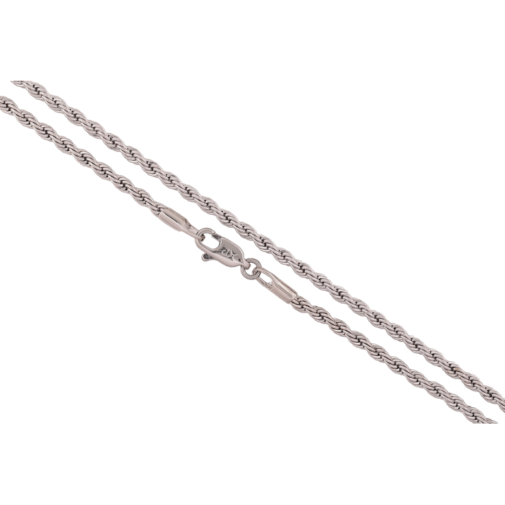 Ланцюжок Xuping Родій «Плетіння Мотузка» довжина 45см х 2.5мм фото №14