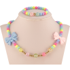 Набір дитячий Xuping TTM Stainless Steel Колір 14К Кольє Браслет «Різнокольорові намистини та банти» на гумці фото №2