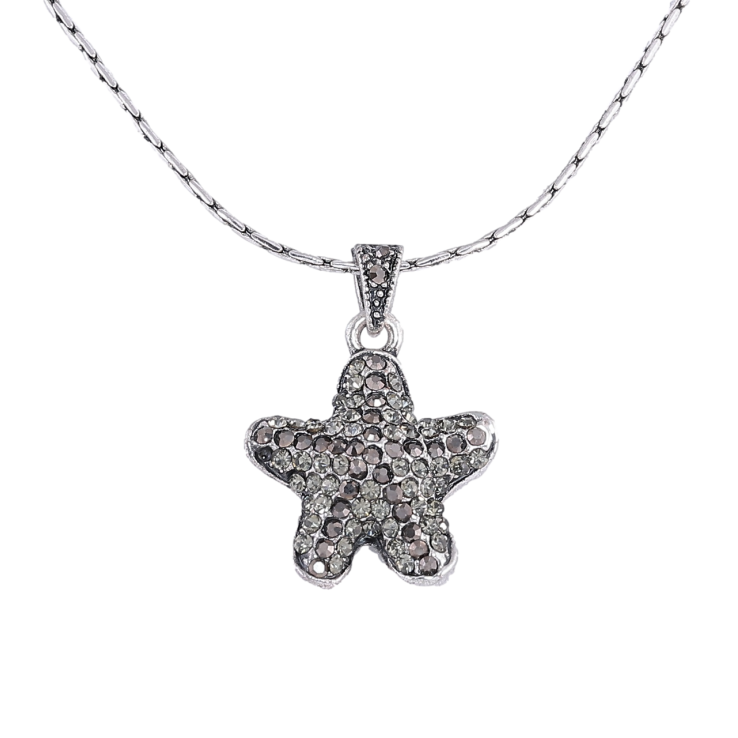 Підвіска на ланцюжку «Зірка зі стразами» довжина 42-47см х 1мм фото №5