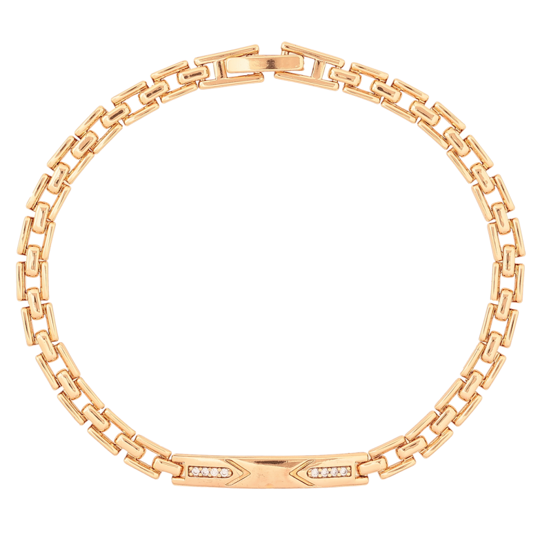 Браслет Xuping Позолота 18K Браслетный узор с вставкой размер 19см х 4мм фото №3