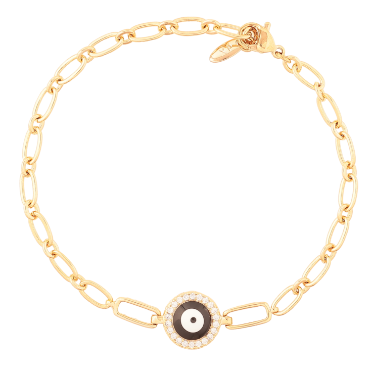 Браслет Xuping Позолота 18K «Ланцюжок з оберегом Око Фатіми розмір 20см х 4-11мм фото №2