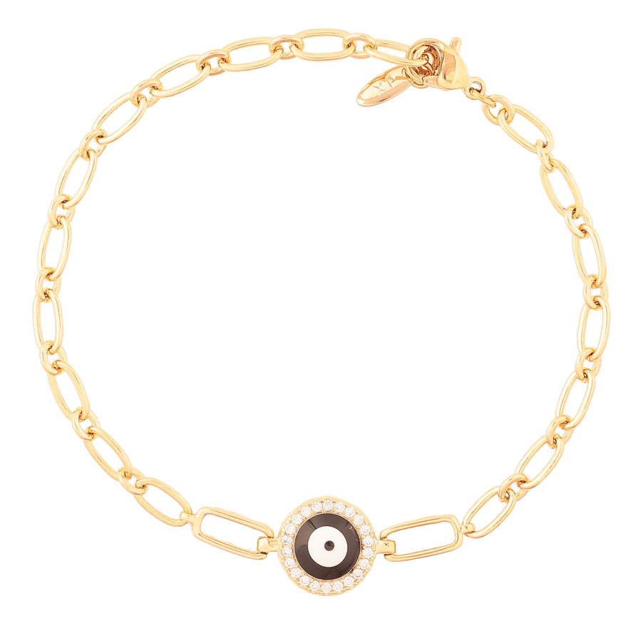 Браслет Xuping Позолота 18K «Ланцюжок з оберегом Око Фатіми розмір 20см х 4-11мм фото №1