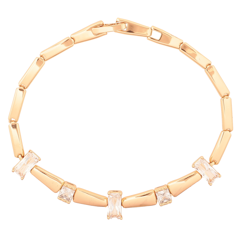 Браслет Xuping Позолота 18K «Кристальні вставки» розмір 19см х 3-7мм фото №5