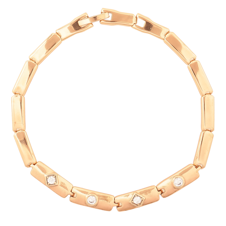 Браслет Xuping Позолота 18K «Кристальні вставки» розмір 19см х 4-5мм фото №12