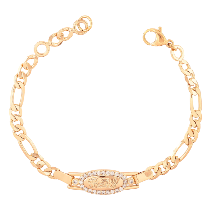 Браслет Xuping Позолота 18K «Ланцюжок зі вставкою Baby» розмір 16см х 4-8мм фото №6