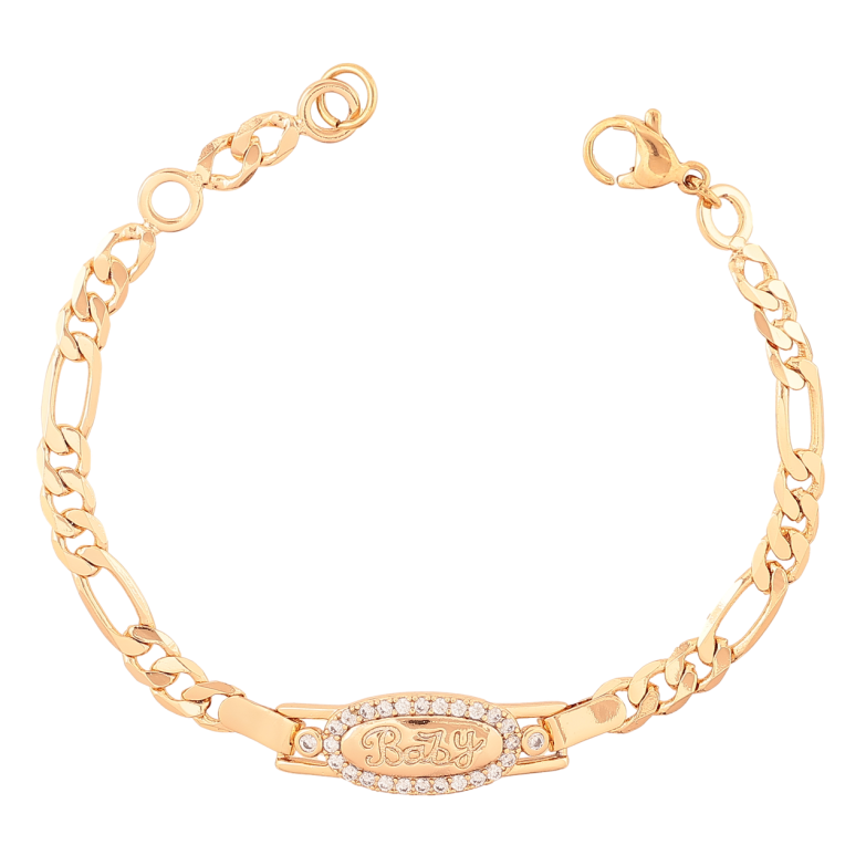 Браслет Xuping Позолота 18K Цепочка с вставкой Baby размер 16см х 4-8мм фото №2