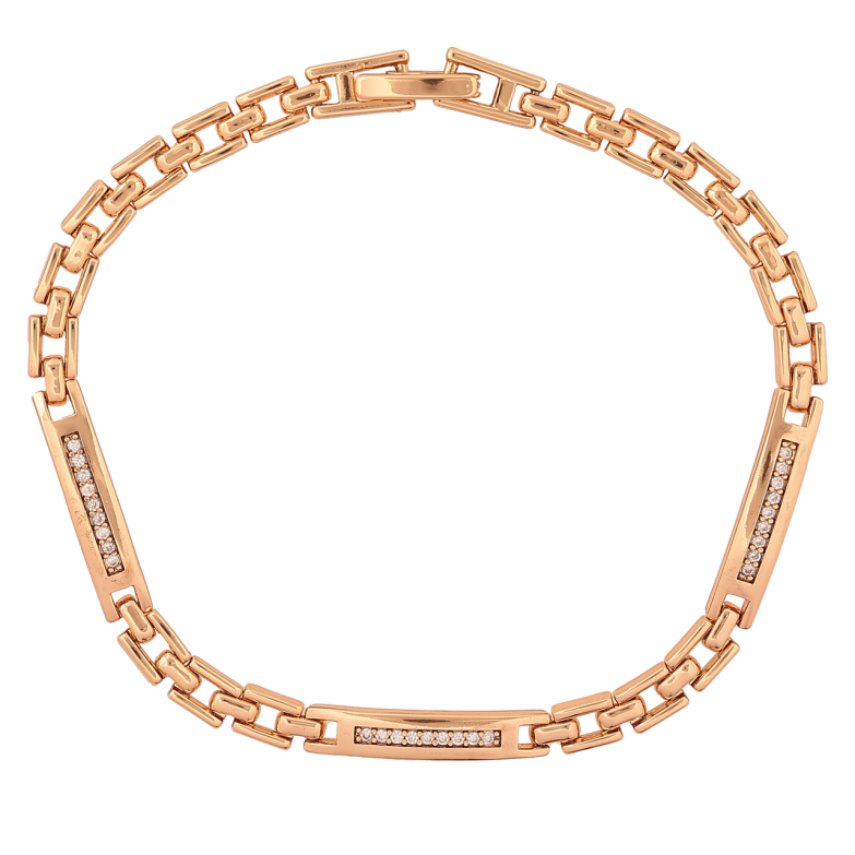 Браслет Xuping Позолота 18K «Браслетний візерунок з вставками» розмір 19см х 4мм фото №1