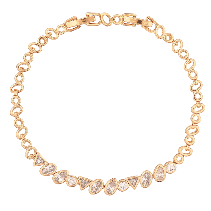 Браслет Xuping Позолота 18K «Кришталева доріжка» розмір з доп. замком 18,20см х 4-6мм фото №18