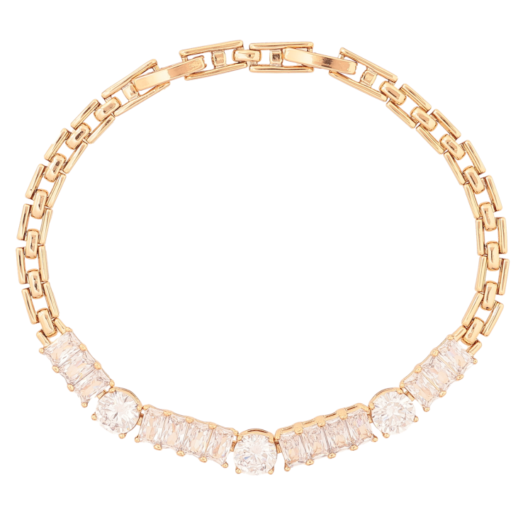 Браслет Xuping Позолота 18K «Кришталева доріжка» розмір з доп. замком 17,19см х 4-6мм фото №24