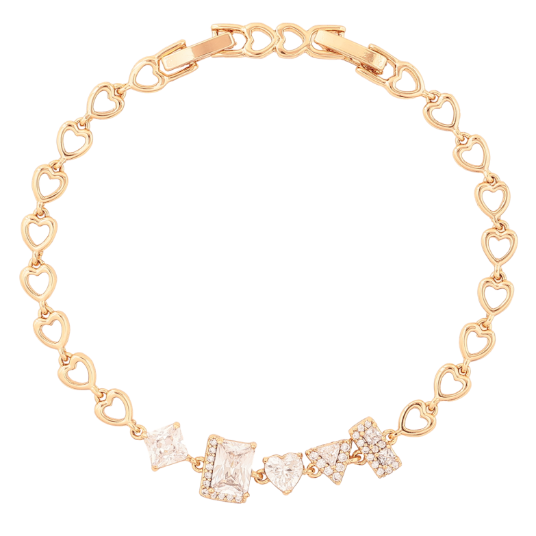 Браслет Xuping Позолота 18K «Декоративний візерунок з кристалами» розмір з доп. замком 17,19см х 5-8мм фото №1