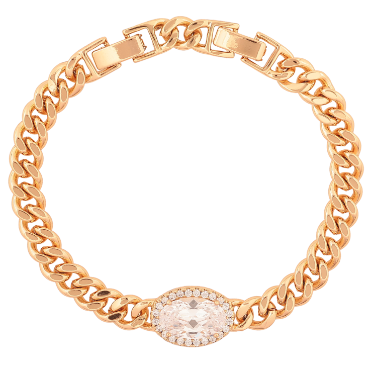 Браслет Xuping Позолота 18K «Ланцюжок з кришталевою вставкою» розмір з доп. замком 17,19см х 7-12мм фото №20