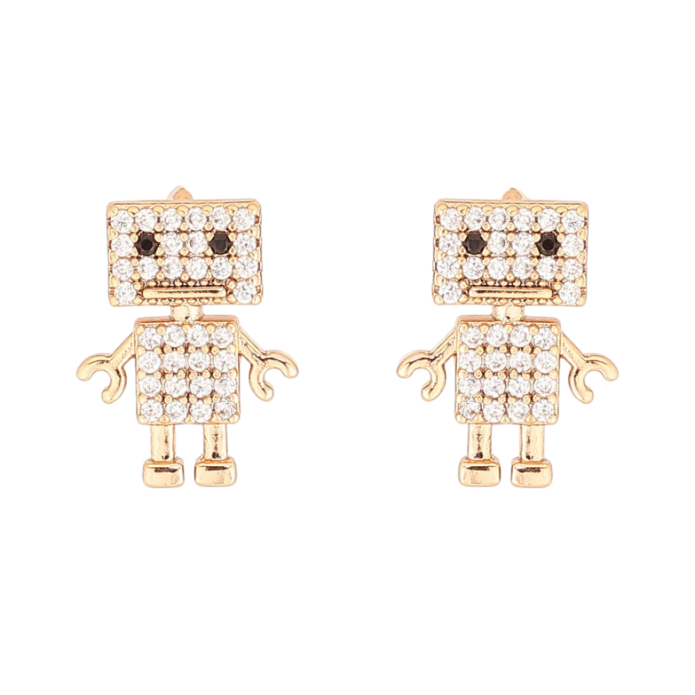 Сережки Xuping Позолота 18K пусети «Роботи з інкрустацією кристалами» фото №2 Сережки Xuping Позолота 18K пусети «Роботи з інкрустацією кристалами» фото №2