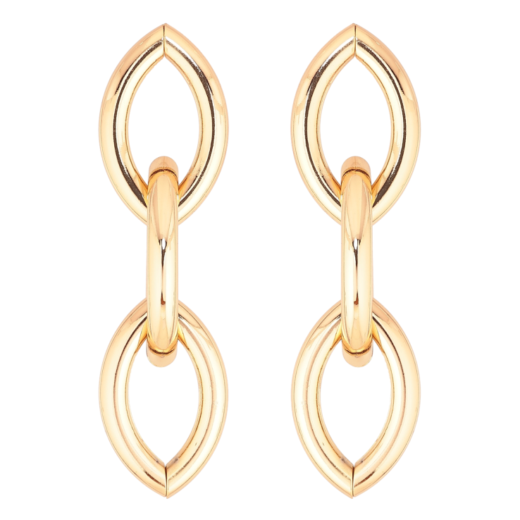 Серьги Xuping Позолота 18K пусеты Звенья цепочки фото №12 Серьги Xuping Позолота 18K пусеты Звенья цепочки фото №12