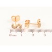 Серьги Xuping Позолота 18K пусеты Буква S с кристаллами фото №2