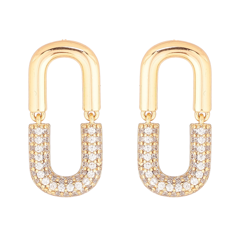 Сережки Xuping Позолота 18K пусети «Декоративні підвіски з інкрустацією кристалами» фото №1