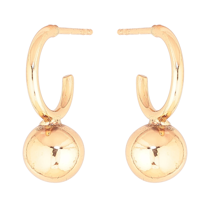 Сережки Xuping Позолота 18K пусети «Дуги з кульками» фото №5