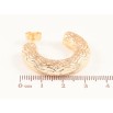 Серьги Xuping Позолота 18K пусеты Объемные дуги с узором фото №2