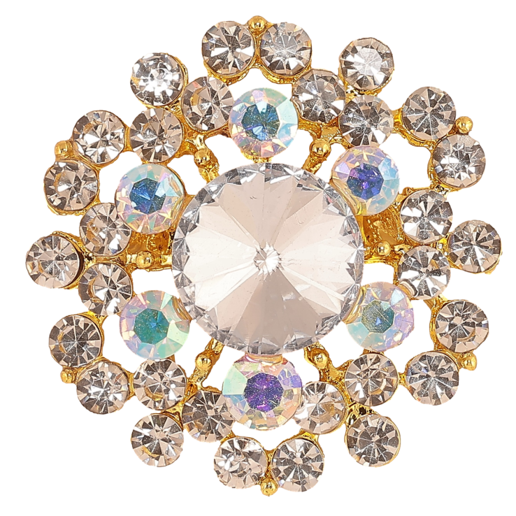 Брошка «Квітка зі стразами» фото №3