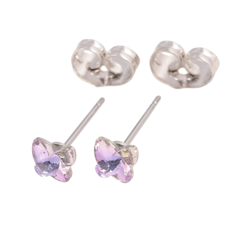 Сережки Xuping колір Родій з кристалами Swarovski пусети «Метелики Paradise Shine» фото №24