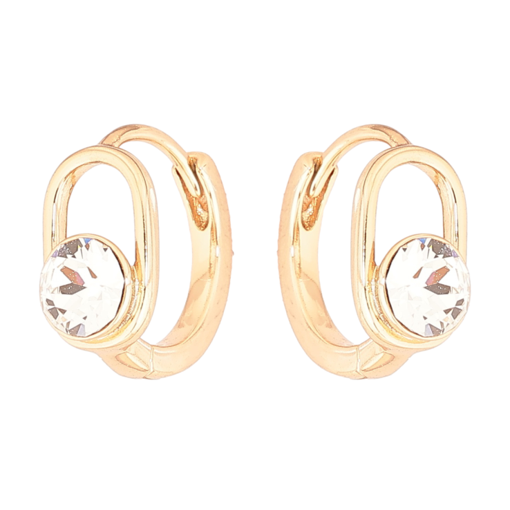 Сережки Xuping колір 18К з кристалами Swarovski колечка «Кристали Clear» фото №23