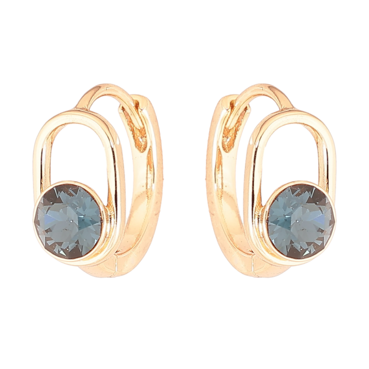 Сережки Xuping колір 18К з кристалами Swarovski колечка «Кристали Montana» фото №20