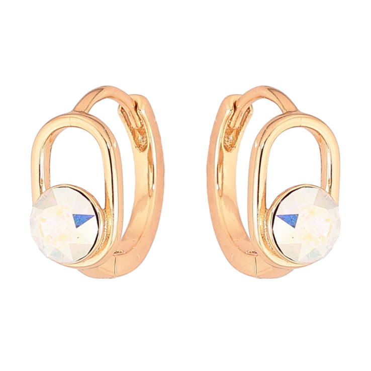 Сережки Xuping колір 18К з кристалами Swarovski колечка «Кристали АВ» фото №6