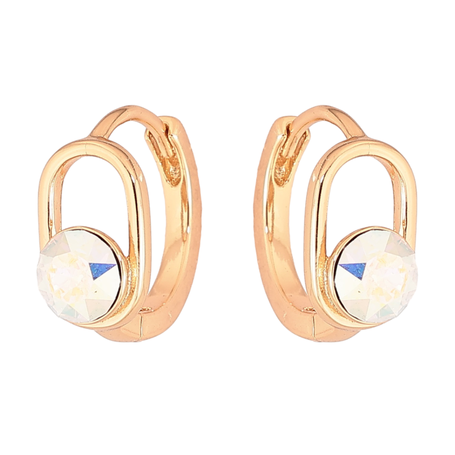 Сережки Xuping колір 18К з кристалами Swarovski колечка «Кристали АВ» фото №1