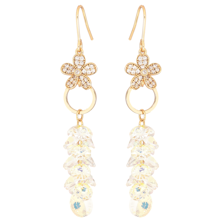 Сережки Xuping колір 18К з кристалами Swarovski французький замок «Підвіски з кристалами Shimmer» фото №15