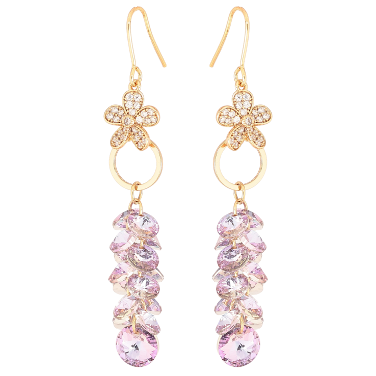 Сережки Xuping колір 18К з кристалами Swarovski французький замок «Підвіски з кристалами Paradise Shine» фото №16