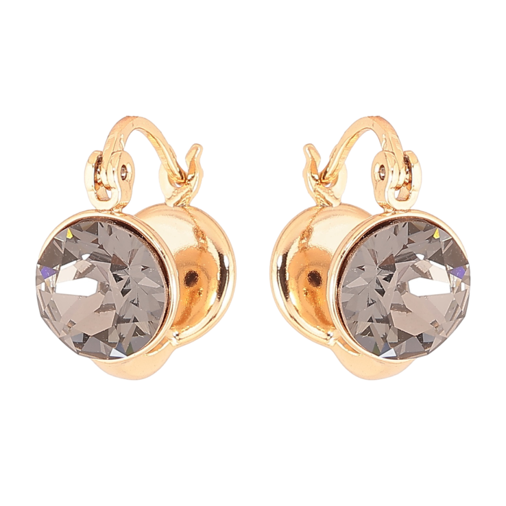 Сережки Xuping колір 18К з кристалами Swarovski замок-шпилька «Кристали Graphite» фото №18 Сережки Xuping колір 18К з кристалами Swarovski замок-шпилька «Кристали Graphite» фото №18