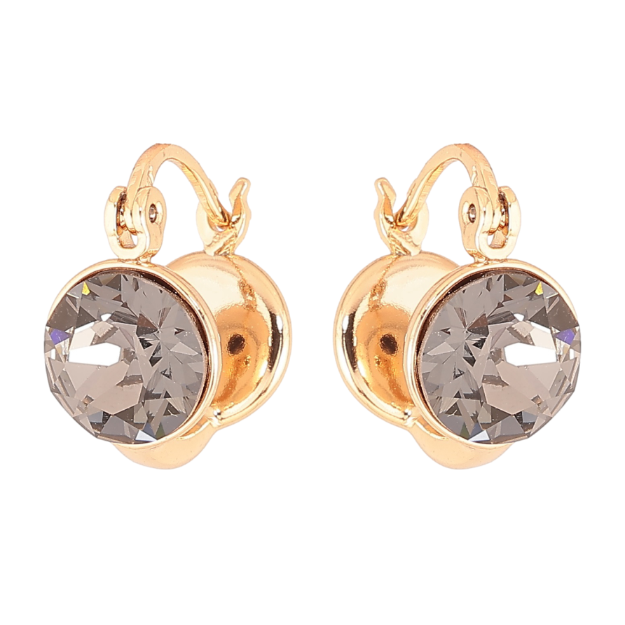 Сережки Xuping колір 18К з кристалами Swarovski замок-шпилька «Кристали Graphite» фото №1 Сережки Xuping колір 18К з кристалами Swarovski замок-шпилька «Кристали Graphite» фото №1