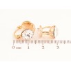 Сережки Xuping колір 18К з кристалами Swarovski замок-шпилька «Кристали Clear» фото №2