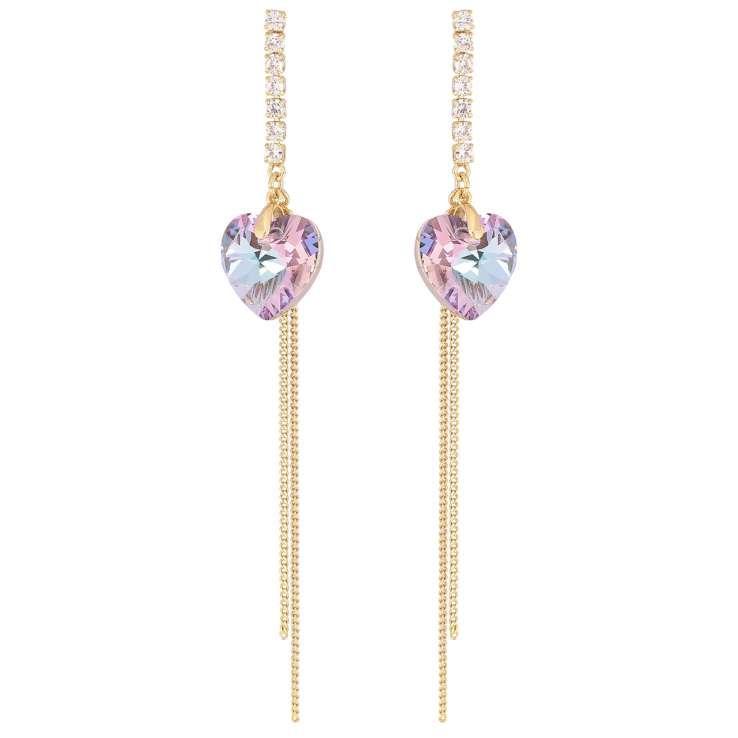 Сережки Xuping колір 14К з кристалами Swarovski пусети «Підвіски з кристалами Paradise Shine» фото №9