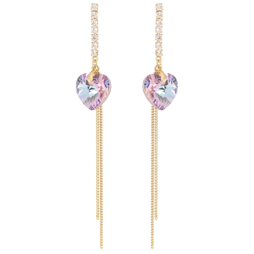 Сережки Xuping колір 14К з кристалами Swarovski пусети «Підвіски з кристалами Paradise Shine» фото №1