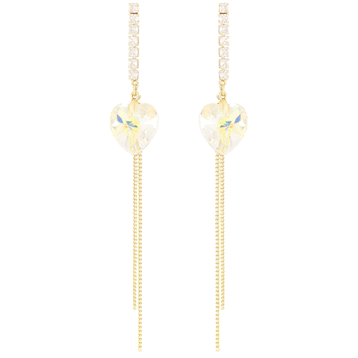 Сережки Xuping колір 14К з кристалами Swarovski пусети «Підвіски з кристалами Shimmer» фото №8