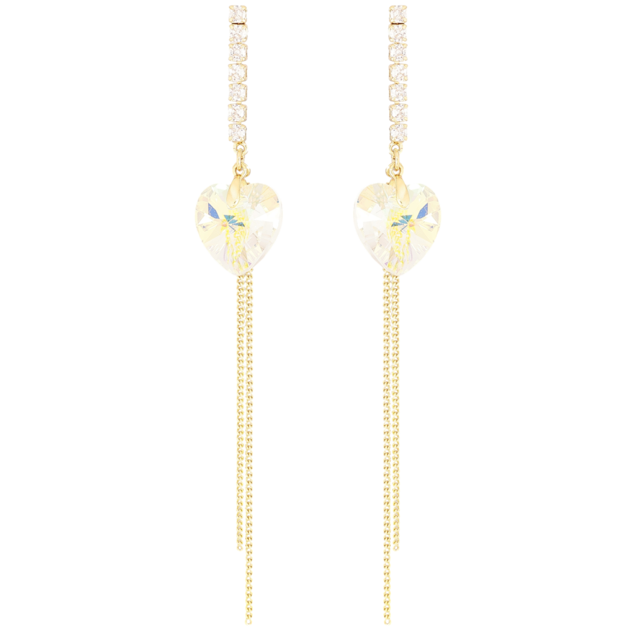 Сережки Xuping колір 14К з кристалами Swarovski пусети «Підвіски з кристалами Shimmer» фото №1