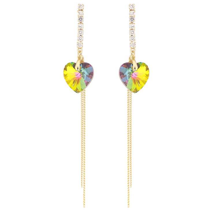 Сережки Xuping колір 14К з кристалами Swarovski пусети «Підвіски з кристалами Vitrail Medium» фото №15