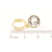Сережки Xuping колір 14К з кристалами Swarovski підвіски на колечках «Кристали Clear» ø 10мм фото №2