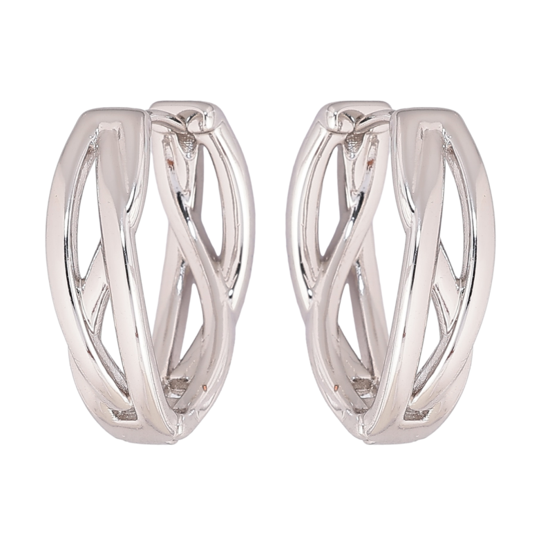 Серьги Xuping Родий колечки Декоративный узор фото №4