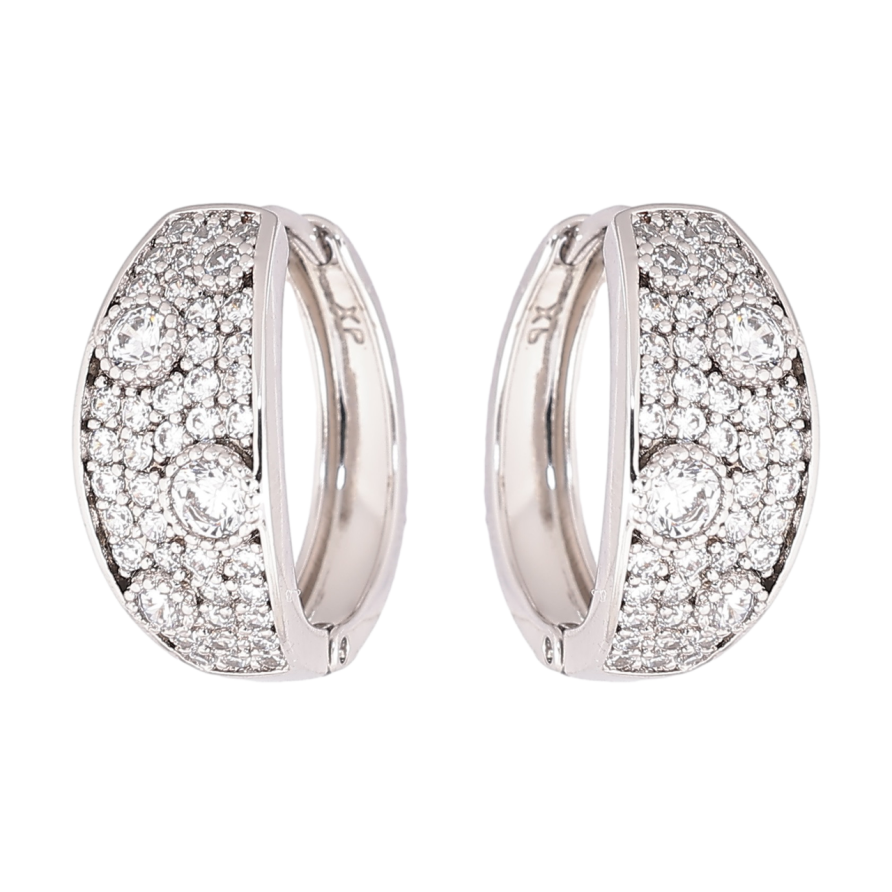 Сережки Xuping Родій колечка «Інкрустація кристалами» фото №1