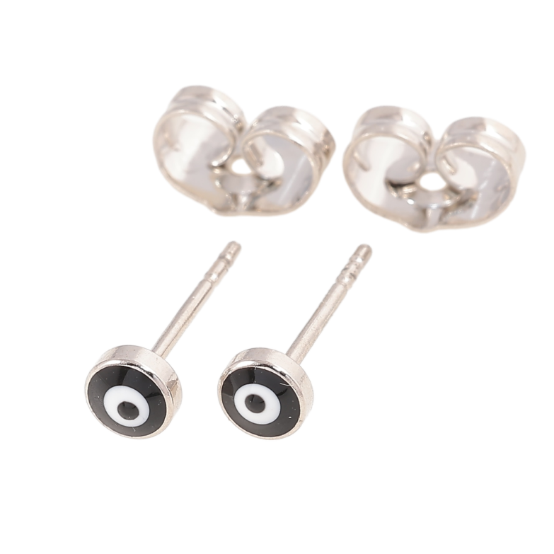 Сережки Xuping Родій пусети «Оберіг Око Фатіми» ø 4мм фото №1