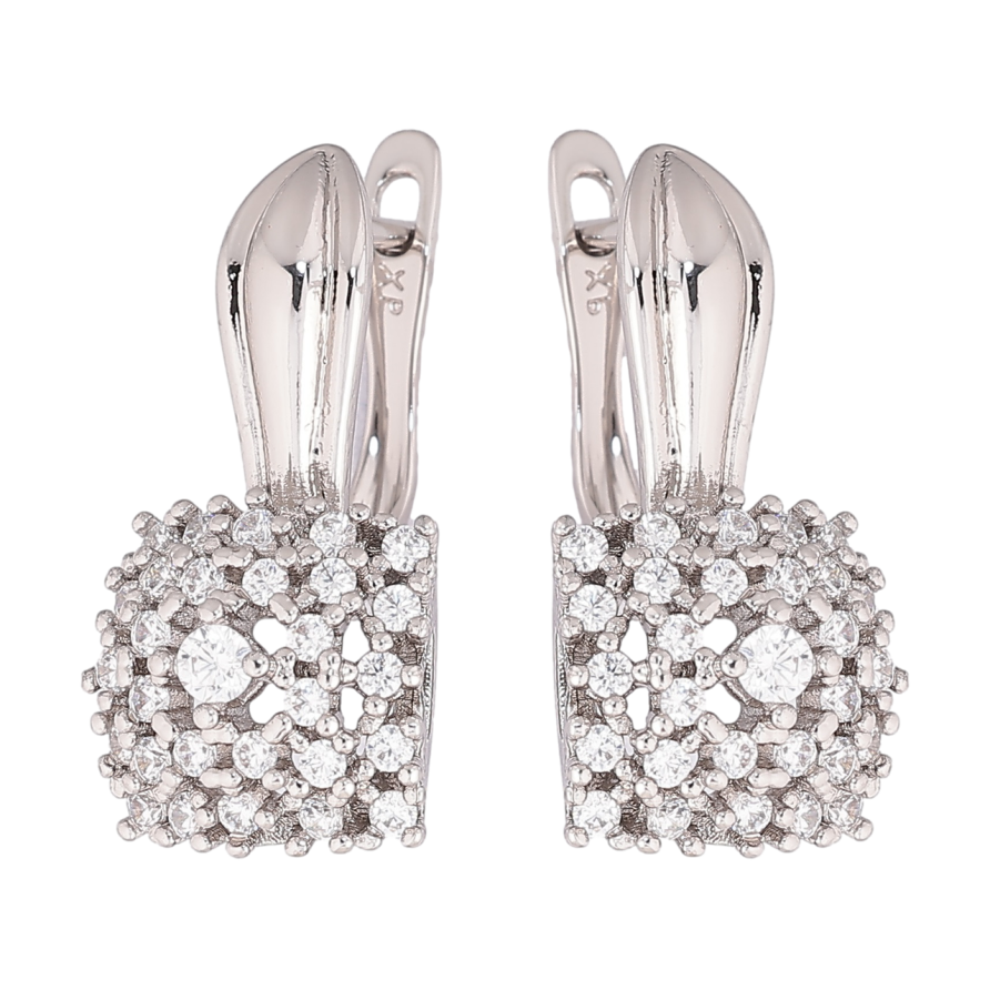 Сережки Xuping Родій англійський замок Інкрустація кристалами фото №1