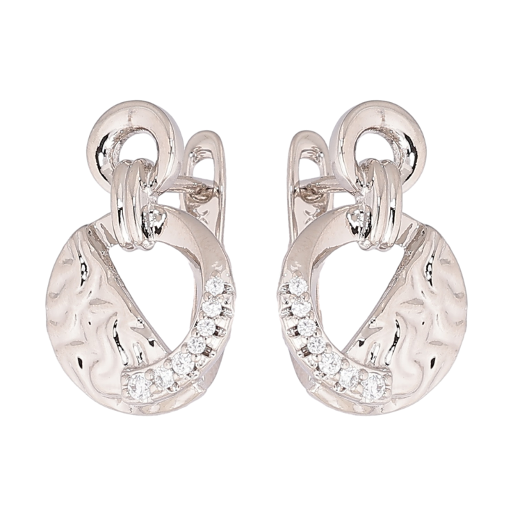 Сережки Xuping Родій англійський замок Декоративний візерунок з кристалами фото №24